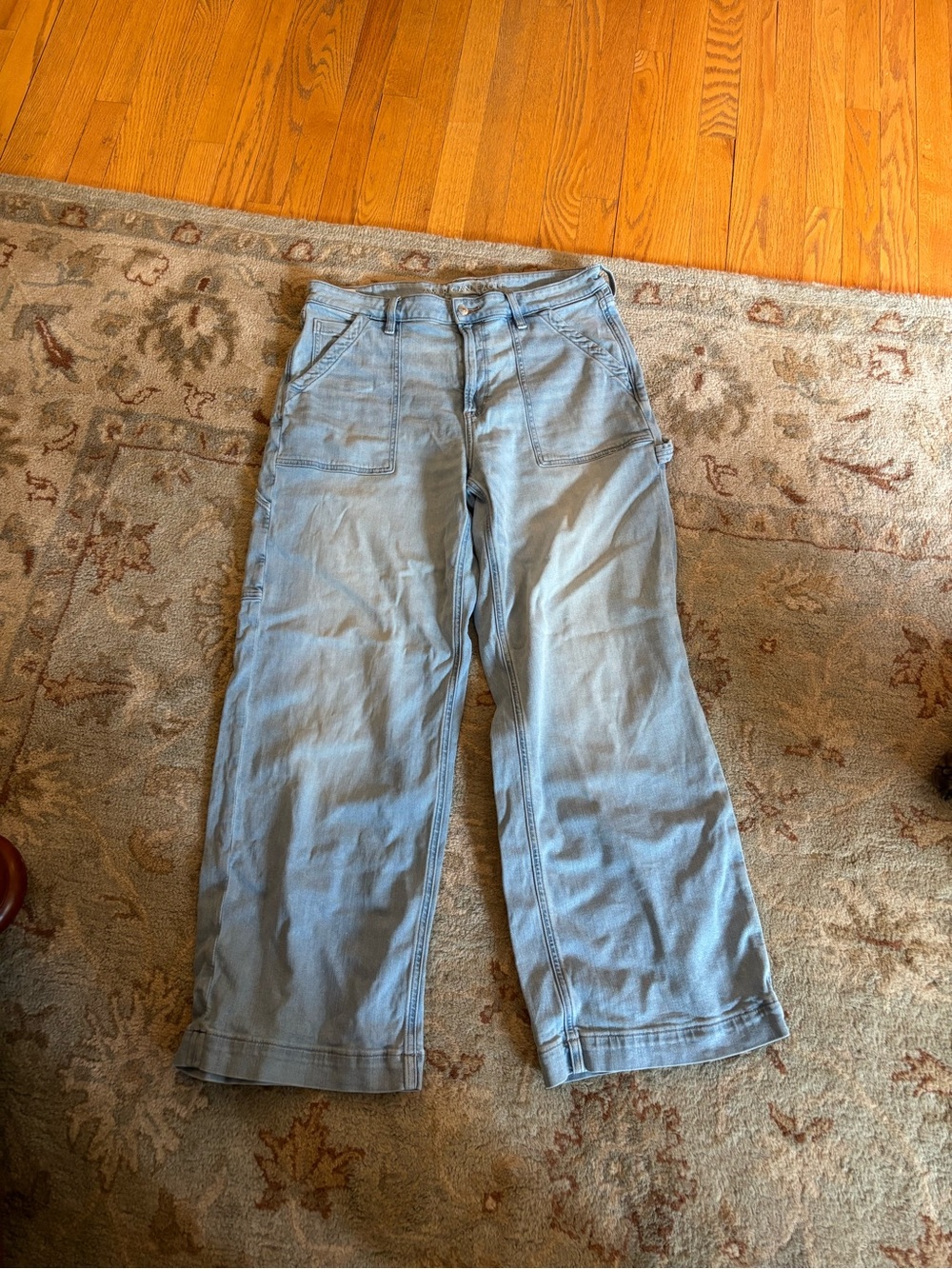 American Eagle Outfitters Light Blue Wide-Leg Jeans